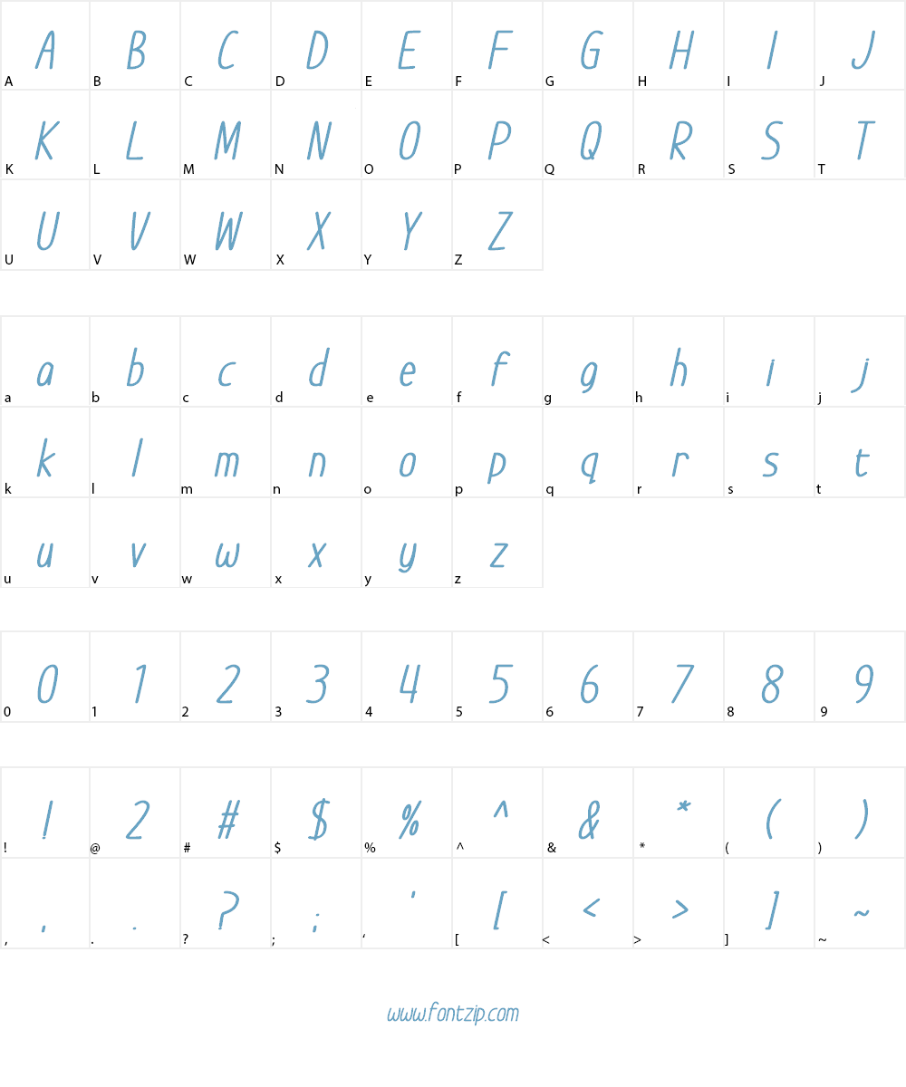 Im Wunderland Font Character